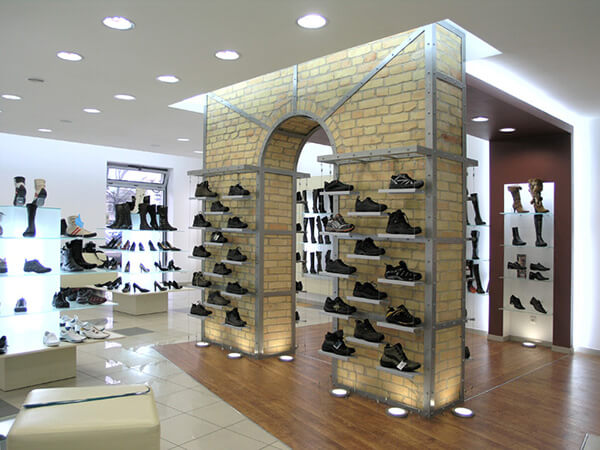 footwear display for shops
