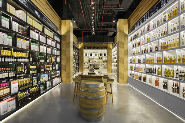 wine store interior design