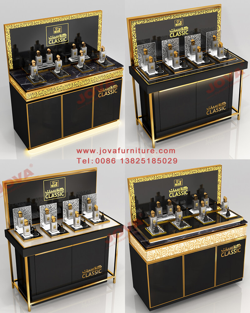 Black perfume stand design