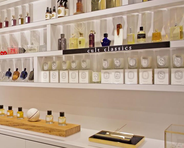 perfume wall displays