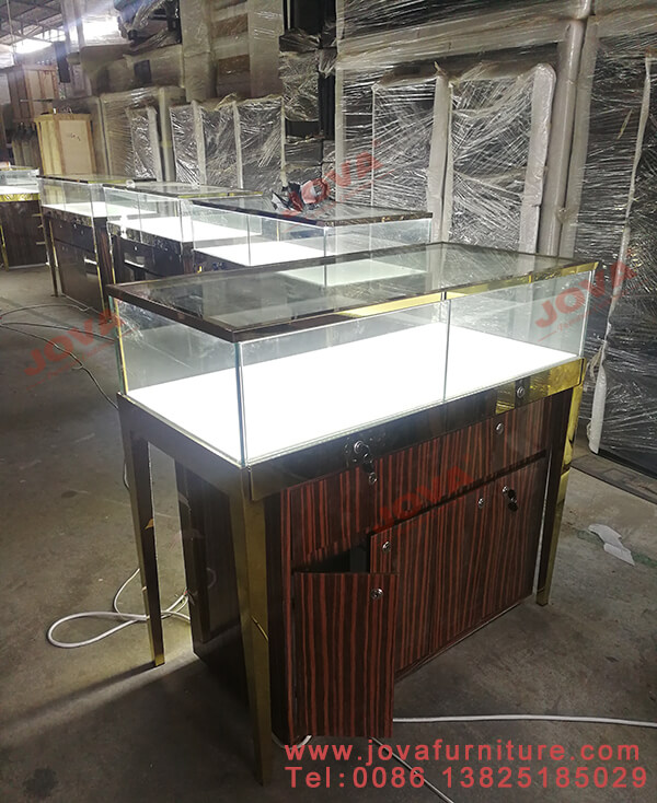 rectangular glass showcases for jewelry