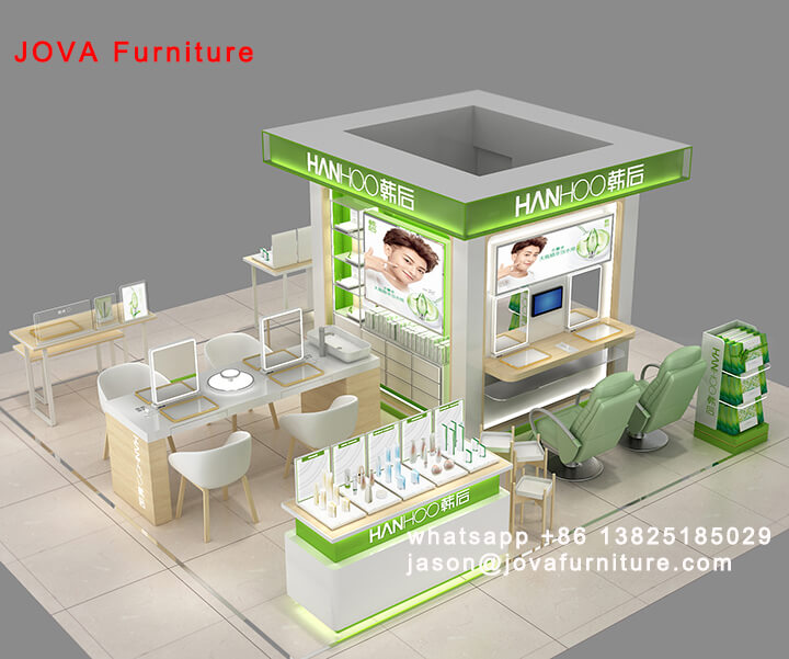 skincare kiosk design