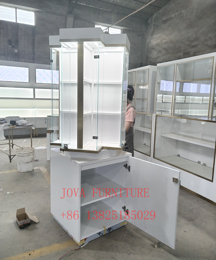 jewelry display cabinet with lockable storage