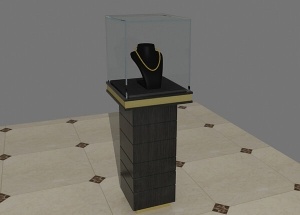 يعرض بوتيك المجوهرات السوداء تصميم خشبي جديد