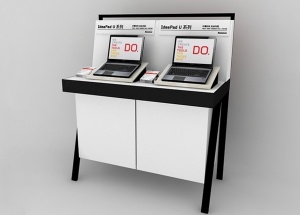عرض الكمبيوتر المحمول وعرض العداد لمتجر الكمبيوتر