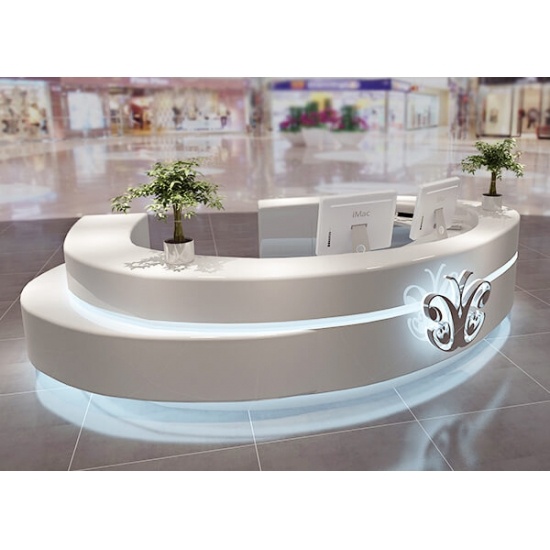 curved reception counter