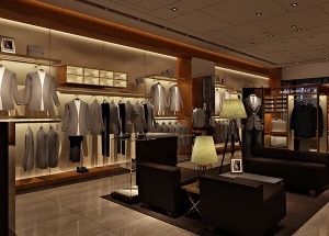 الملابس الحديثة بوتيك تصميم متجر يعرض الديكور