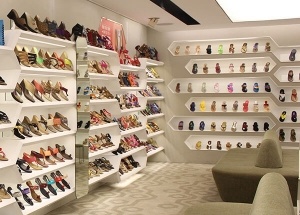 الأحذية متجر الديكور تصميم وحدات عرض الأحذية