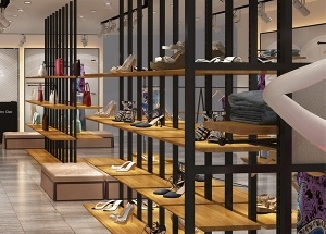 retail store shoe display