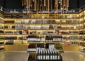 مخزن النبيذ عرض متجر الأثاث التصميم الداخلي