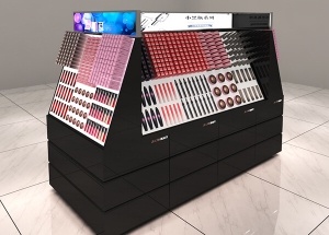 makeup counter displays