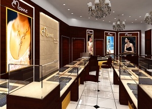 jewelry store display case