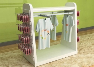 free standing wooden clothes rack