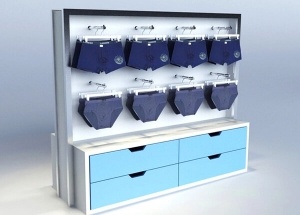 underwear display showcases