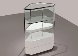 corner display case