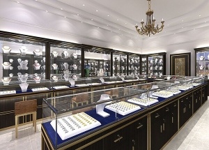 عرض المجوهرات والأثاث لمتجر المجوهرات