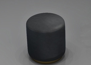 round leather stool