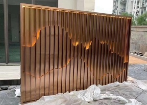 جدار التقسيم المعدني البرونزية الفولاذ المقاوم للصدأ الشاشة