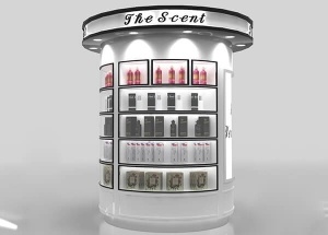 cylindrical perfume display cabinet