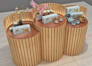 طاولات وحدات عرض مستديرة لمتجر الشاي ومتجر الرعاية الصحية