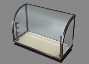 tabletop glass jewelry case